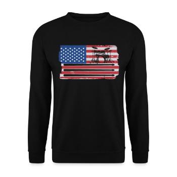 Musicien de batterie - Sweat-shirt Unisexe - noir - Devant - Alina (178cm) & Michal (187cm)