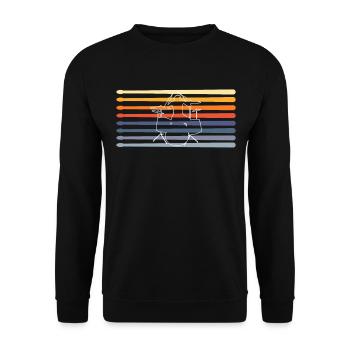 Musicien de batterie - Sweat-shirt Unisexe - noir - Devant - Alina (178cm) & Michal (187cm)