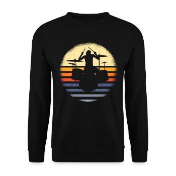 Musicien de batterie - Sweat-shirt Unisexe - noir - Devant - Alina (178cm) & Michal (187cm)