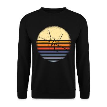 musicien de batterie - Sweat-shirt Unisexe - noir - Devant - Alina (178cm) & Michal (187cm)
