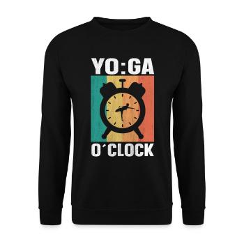 YO:GA O’Clock Yoga - Sweat-shirt Unisexe - noir - Devant - Alina (178cm) & Michal (187cm)