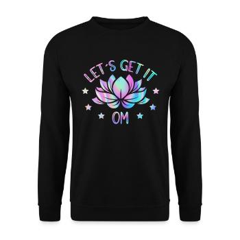Lets Get It OM Yoga - Unisex Pullover - Schwarz - Vorne - Alina (178cm) & Michal (187cm)