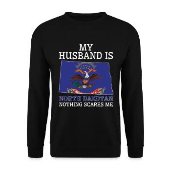 Nothing Scares Me North Dakotan Husband North - Unisex Sweatshirt - black - Front - Alina (178cm) & Michal (187cm)