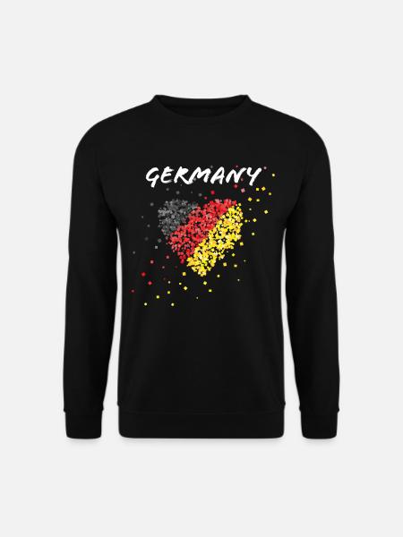Deutschlandflagge Fahne Fanblock Deutschland - Unisex Pullover - Schwarz