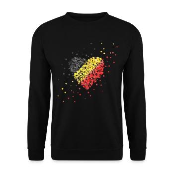 Belgique drapeau Belgique Supporters belges - Sweat-shirt Unisexe - noir - Devant - Alina (178cm) & Michal (187cm)