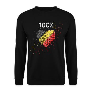 Belgique drapeau Belgique Belgique Drapeau Belgique fan - Sweat-shirt Unisexe - noir - Devant - Alina (178cm) & Michal (187cm)