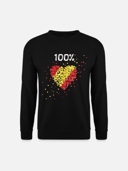 Spanien Spanier Spanierin Spanienflagge Spanienfan - Unisex Pullover - Schwarz