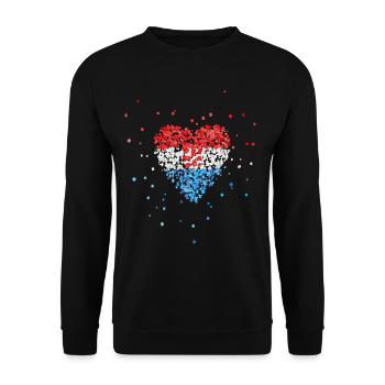 Hrvatska Croatia Croatian flag Croatian - Unisex Sweatshirt - black - Front - Alina (178cm) & Michal (187cm)