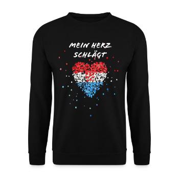 Croatia Hrvatska heartbeat flag flag Croatian - Unisex Sweatshirt - black - Front - Alina (178cm) & Michal (187cm)