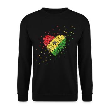 Ghana Ghana Flag GhanaFlag Ghanese Ghanesin - Unisex Sweatshirt - black - Front - Alina (178cm) & Michal (187cm)