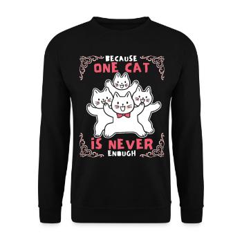 Chat, drôle de dicton, beaucoup de chats, maman chat - Sweat-shirt Unisexe - noir - Devant - Alina (178cm) & Michal (187cm)