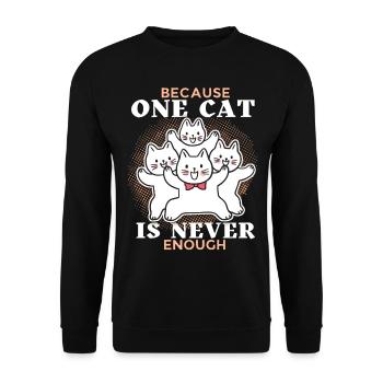 Chat, drôle de dicton, beaucoup de chats, papa chat - Sweat-shirt Unisexe - noir - Devant - Alina (178cm) & Michal (187cm)