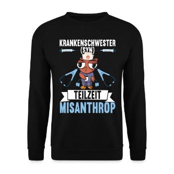Infirmière infirmière - Sweat-shirt Unisexe - noir - Devant - Alina (178cm) & Michal (187cm)