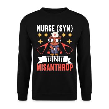 Infirmière infirmière - Sweat-shirt Unisexe - noir - Devant - Alina (178cm) & Michal (187cm)
