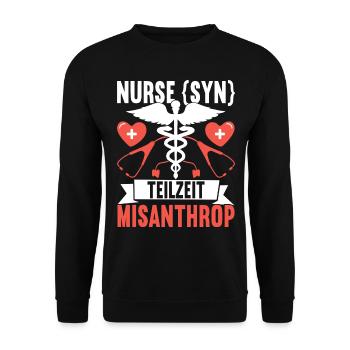 Infirmière infirmière - Sweat-shirt Unisexe - noir - Devant - Alina (178cm) & Michal (187cm)
