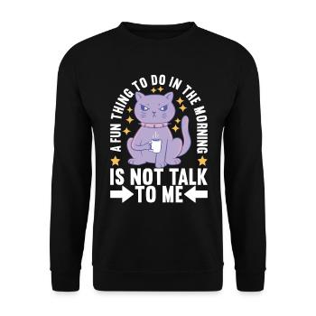 Drôles de dictons sarcastiques - Sweat-shirt Unisexe - noir - Devant - Alina (178cm) & Michal (187cm)