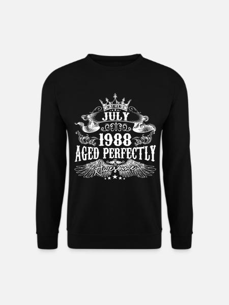 1988 | July 1988 birthday Aged Perfectly - Sweat-shirt Unisexe - noir