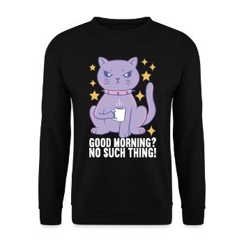 Drôles de dictons sarcastiques - Sweat-shirt Unisexe - noir - Devant - Alina (178cm) & Michal (187cm)