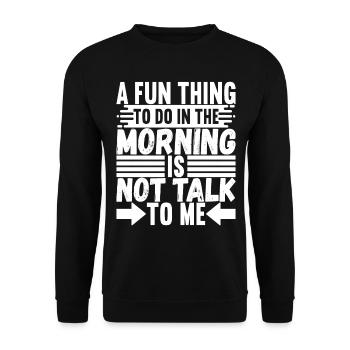 Drôles de dictons sarcastiques - Sweat-shirt Unisexe - noir - Devant - Alina (178cm) & Michal (187cm)