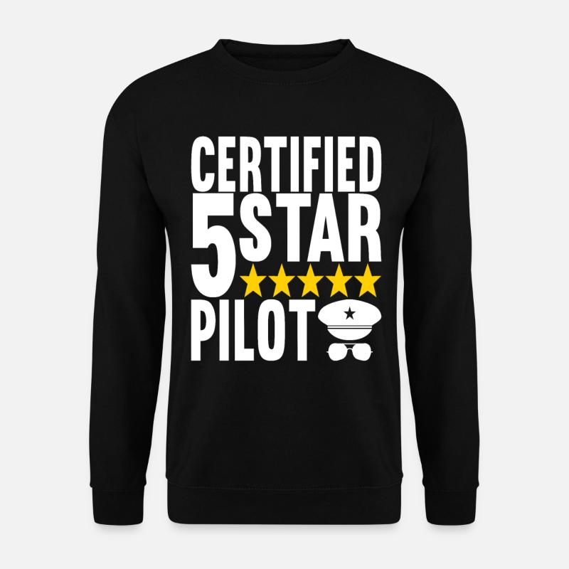 Pilot Airplane - Unisex Sweatshirt - black