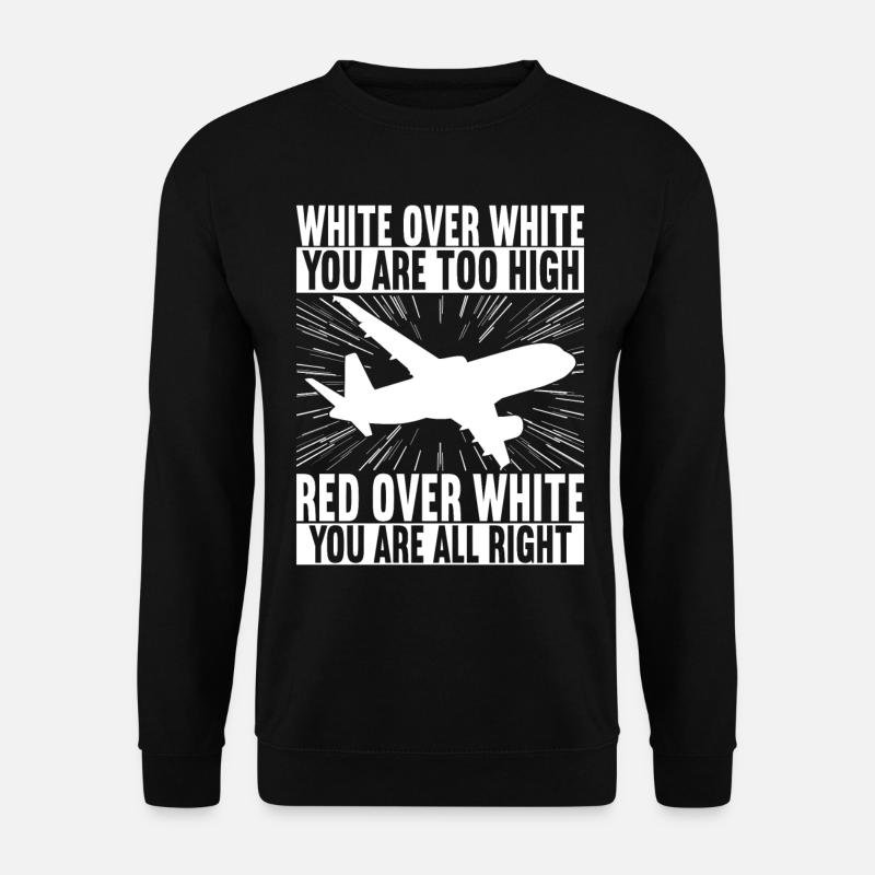 Pilot Airplane - Unisex Sweatshirt - black