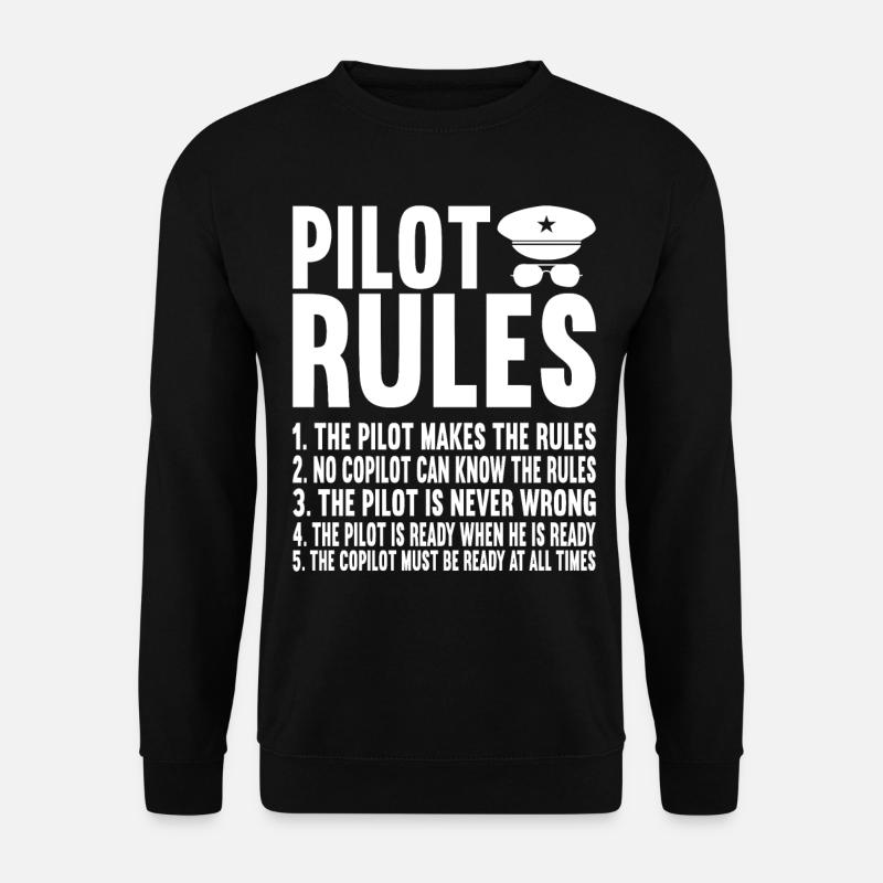 Pilote d’avion - Sweat-shirt Unisexe - noir