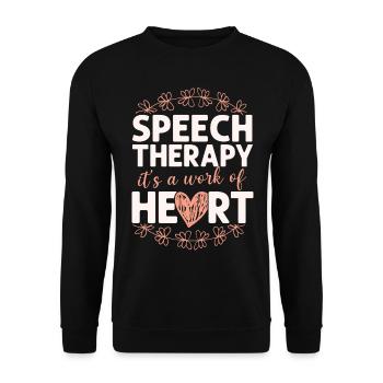 Speech Therapist Therapy Assistant - Unisex Sweatshirt - black - Front - Alina (178cm) & Michal (187cm)