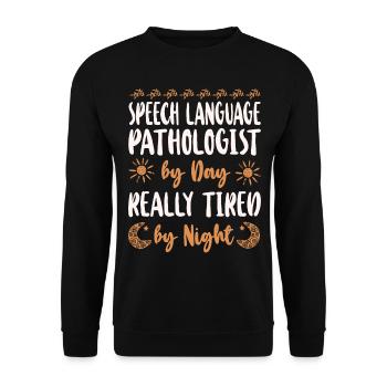 Speech Therapist Therapy Assistant - Unisex Pullover - Schwarz - Vorne - Alina (178cm) & Michal (187cm)