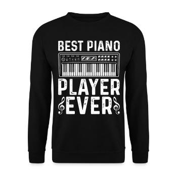 Pianiste Piano Claviériste - Meilleur pianiste - Sweat-shirt Unisexe - noir - Devant - Alina (178cm) & Michal (187cm)