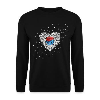 Corée du Sud Corée du Sud Drapeau Corée du Sud Corée du Sud - Sweat-shirt Unisexe - noir - Devant - Alina (178cm) & Michal (187cm)