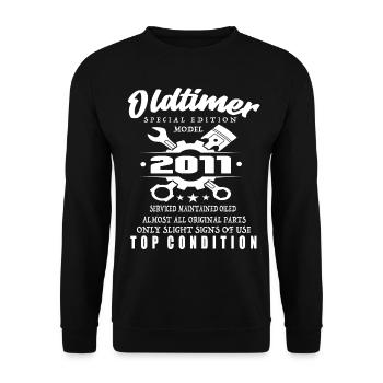 Oldtimer Special Edition Modèle 2011 Anniversaire - Sweat-shirt Unisexe - noir - Devant - Alina (178cm) & Michal (187cm)