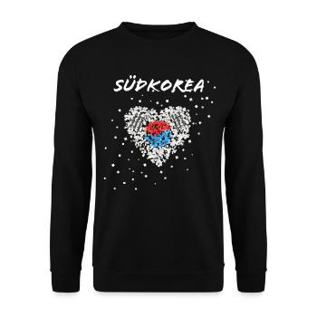 Corée du Sud Corée du Sud Drapeau sud-coréen - Sweat-shirt Unisexe - noir - Devant - Alina (178cm) & Michal (187cm)