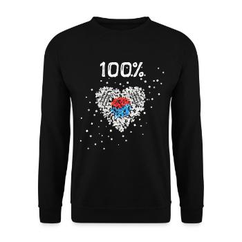 Corée du Sud Corée du Sud Corée du Sud Corée du Sud - Sweat-shirt Unisexe - noir - Devant - Alina (178cm) & Michal (187cm)
