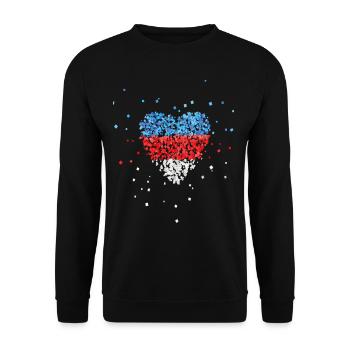Serbie Drapeau serbe Drapeau serbe - Sweat-shirt Unisexe - noir - Devant - Alina (178cm) & Michal (187cm)