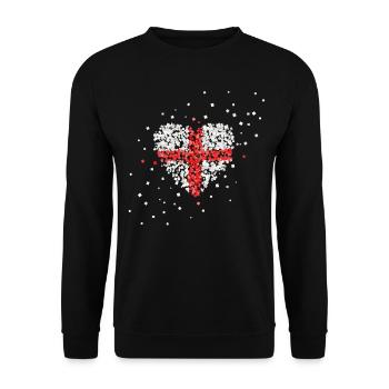 England England flag England flag English woman - Unisex Sweatshirt - black - Front - Alina (178cm) & Michal (187cm)