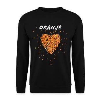 Oranje football fan Netherlands Dutch flag - Unisex Sweatshirt - black - Front - Alina (178cm) & Michal (187cm)