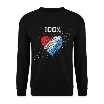 Netherlands Oranje Dutch Fanblock Holland - Unisex Sweatshirt - black - Front - Alina (178cm) & Michal (187cm)