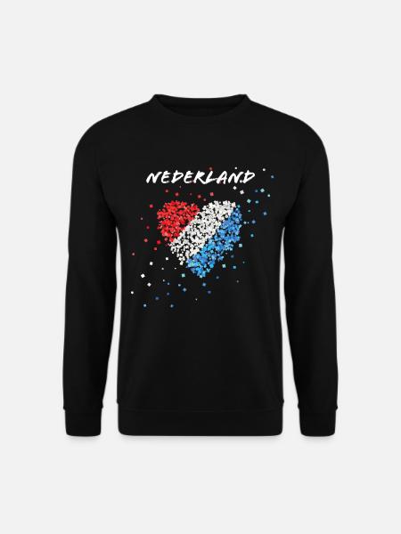 Nederland Niederlande Niederländer Holland Fahne - Unisex Pullover - Schwarz