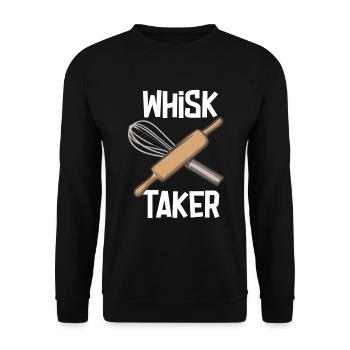 Whisk Taker Baker Funny Baking Baking Bakery - Sweat-shirt Unisexe - noir - Devant - Alina (178cm) & Michal (187cm)