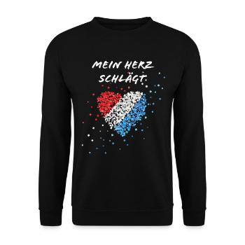 Pays-Bas battement de cœur Orange DutchHolland - Sweat-shirt Unisexe - noir - Devant - Alina (178cm) & Michal (187cm)
