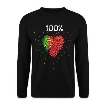 Portugal Portuguesa Portuguese Portuguese Flag - Unisex Sweatshirt - black - Front - Alina (178cm) & Michal (187cm)