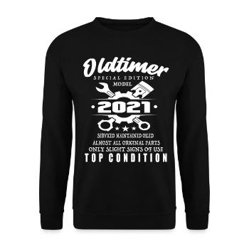 Oldtimer Special Edition Modèle 2021 Anniversaire - Sweat-shirt Unisexe - noir - Devant - Alina (178cm) & Michal (187cm)