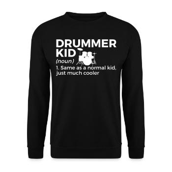Musicien de batterie - Sweat-shirt Unisexe - noir - Devant - Alina (178cm) & Michal (187cm)