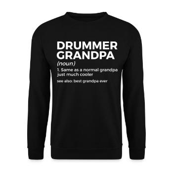 Musicien de batterie - Sweat-shirt Unisexe - noir - Devant - Alina (178cm) & Michal (187cm)