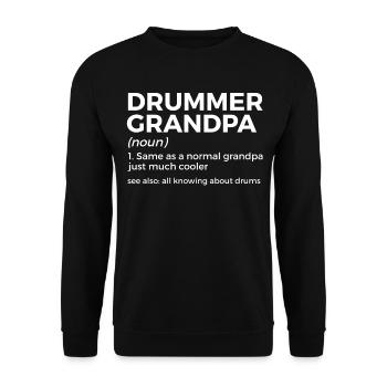 Musicien de batterie - Sweat-shirt Unisexe - noir - Devant - Alina (178cm) & Michal (187cm)