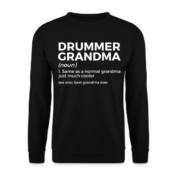Musicien de batterie - Sweat-shirt Unisexe - noir - Devant - Alina (178cm) & Michal (187cm)