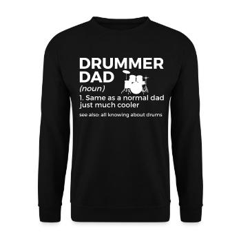 musicien de batterie - Sweat-shirt Unisexe - noir - Devant - Alina (178cm) & Michal (187cm)