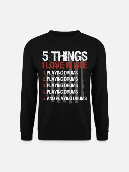 Schlagzeug Musiker - Unisex Pullover - Schwarz