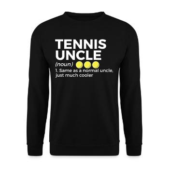 Tennis Geschenk - Unisex Pullover - Schwarz - Vorne - Alina (178cm) & Michal (187cm)