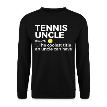 Tennis Geschenk - Unisex Pullover - Schwarz - Vorne - Alina (178cm) & Michal (187cm)